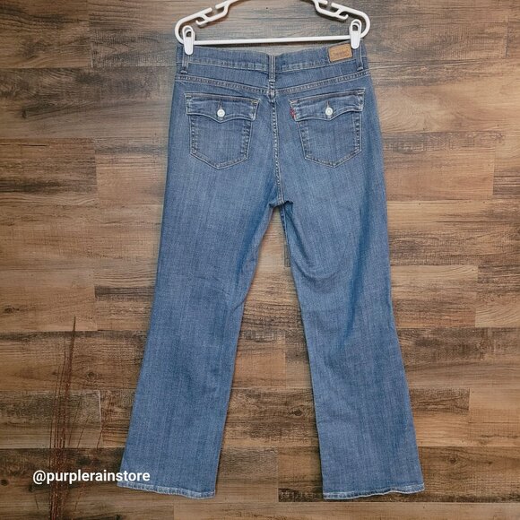 Vtg Levi's Jeans Sz 14 Perfectly Slimming 512 Bootcut High Rise Medium Wash Y2K - Picture 1 of 13